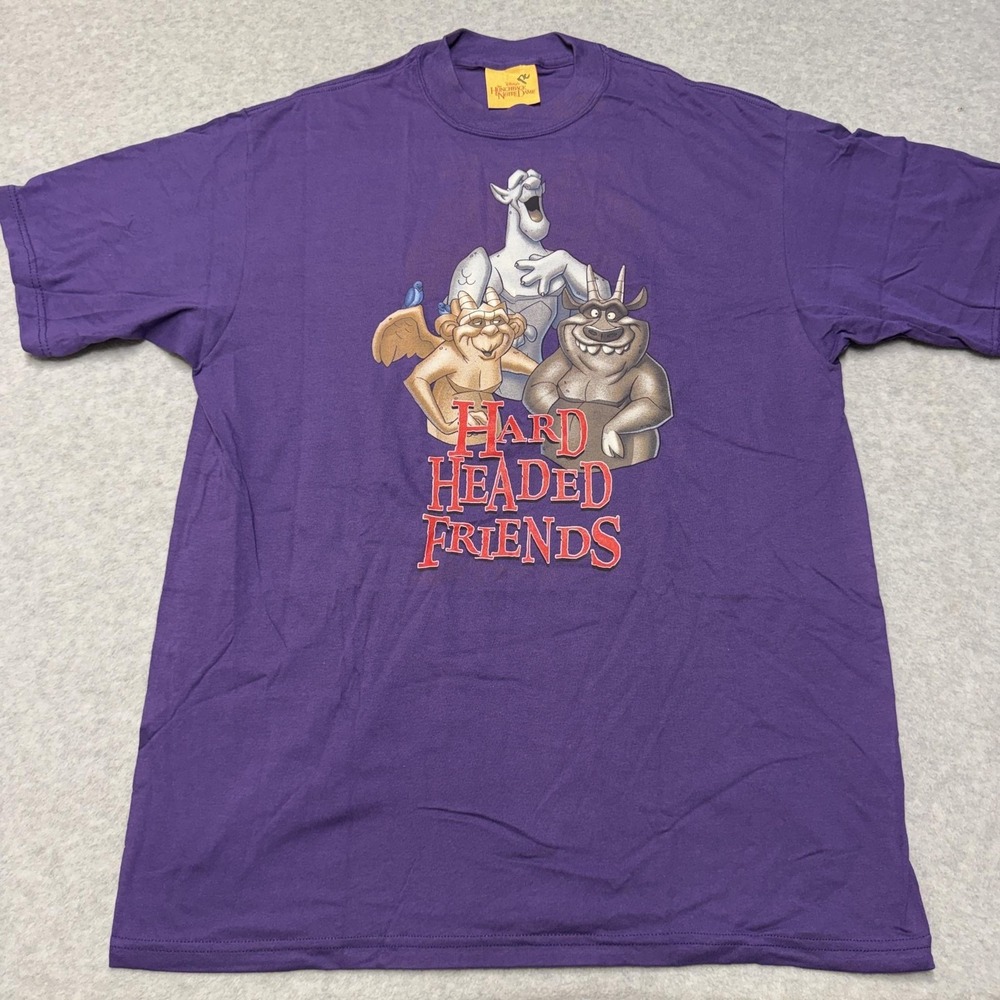 Vintage Disney Hunchback Notre Dame Shirt Mens Large Purple Gargoyles Tee 90s